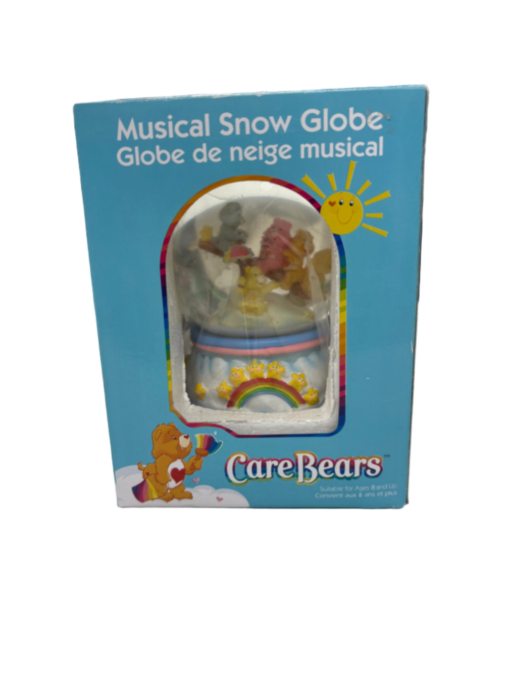 Vintage Care Bears "See-Saw" Musical Snow Globe - NOS